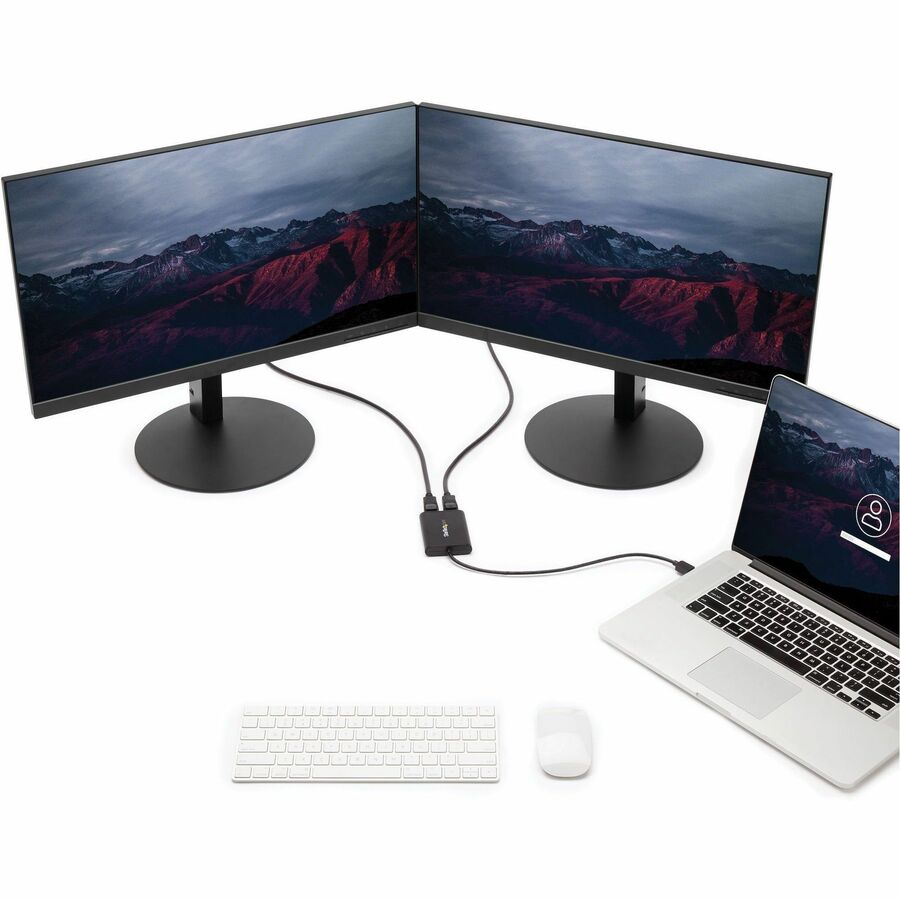 StarTech.com USB to Dual DisplayPort Adapter - 4K 60Hz - USB 3.0 5Gbps - USB Dual Monitor Adapter - Dual DisplayPort Adapter - DisplayLink Certified