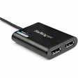 StarTech.com USB to Dual DisplayPort Adapter - 4K 60Hz - USB 3.0 5Gbps - USB Dual Monitor Adapter - Dual DisplayPort Adapter - DisplayLink Certified