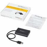 StarTech.com USB to Dual DisplayPort Adapter - 4K 60Hz - USB 3.0 5Gbps - USB Dual Monitor Adapter - Dual DisplayPort Adapter - DisplayLink Certified