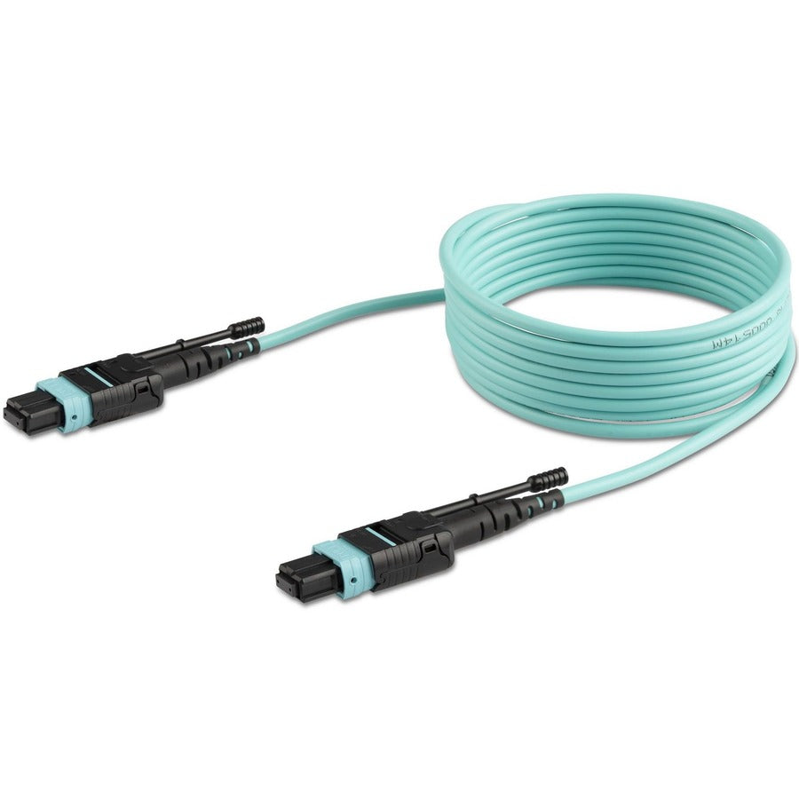 StarTech.com 2m (6ft) MTP(F)/PC OM3 Multimode Fiber Optic Cable, OFNP Plenum, 50/125&micro;m, 40G, Low Insertion Loss, MPO Fiber Jumper Cord