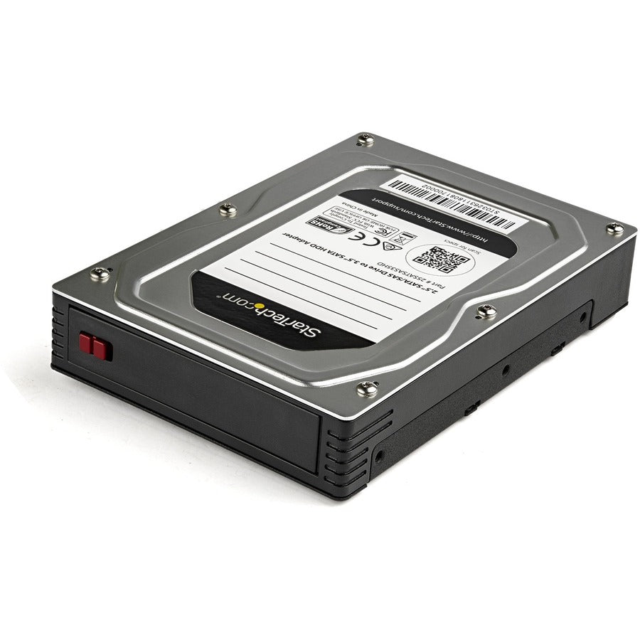 StarTech.com 2.5 to 3.5 Hard Drive Adapter - For SATA and SAS SSD / HDD - 2.5 to 3.5 Hard Drive Enclosure - 2.5 to 3.5 SSD Adapter - 2.5 to 3.5 HDD Adapter