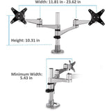 ViewSonic Dual Monitor Mounting Arm for Two Monitors up to 24" Each