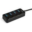 StarTech.com 4 Port USB C Hub - 4x USB 3.0 Type-A with Individual On/Off Port Switches - SuperSpeed 5Gbps USB 3.2 Gen 1 - Bus Powered
