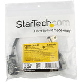 Rallonge d'alimentation StarTech.com de 0,3 m (1 pi), angle droit NEMA 5-15P vers NEMA 5-15R, 13 A 125 V, 16 AWG, noir