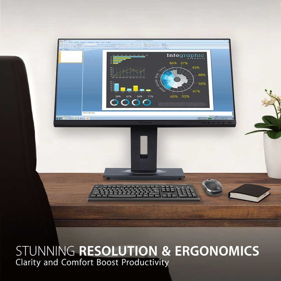 ViewSonic Graphic VG2455 24" Class Full HD LED Monitor - 16:9 - Black