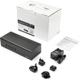 StarTech.com 4 Port Dual Monitor Dual Link DVI KVM Switch 1440p Dual Screen/View/ Display Compact USB KVM Switch w/USB 3.0 Hub & Audio TAA