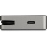 StarTech.com USB C Multiport Video Adapter 4-in-1 - 95W Power Delivery - Space Gray - Aluminum - 4K60Hz - Wrap-Around Cable - USB C Adapter (CDPVDHMDPDP)