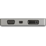 StarTech.com USB C Multiport Video Adapter 4-in-1 - 95W Power Delivery - Space Gray - Aluminum - 4K60Hz - Wrap-Around Cable - USB C Adapter (CDPVDHMDPDP)
