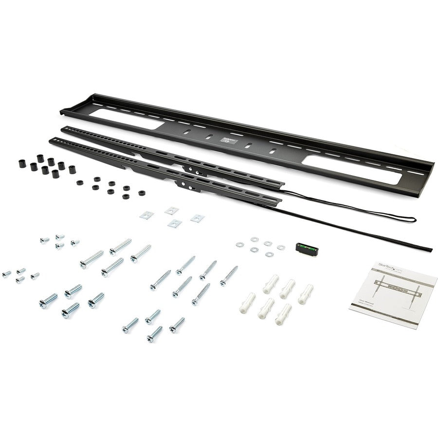 StarTech.com Flat Screen TV Wall Mount - Fixed - For 60" to 100" VESA Mount TVs - Steel - Heavy Duty TV Wall Mount - Low-Profile Design - Fits Curved TVs