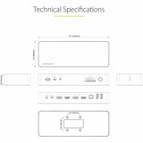 StarTech.com USB-C & USB-A Dock - Hybrid Universal Laptop Docking Station with Dual Monitor Display 4K 60Hz HDMI & DisplayPort - 60W PD