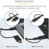 StarTech.com USB-C & USB-A Dock - Hybrid Universal Laptop Docking Station w/ 100W Power Delivery - Dual Monitor 4K 60Hz HDMI & DisplayPort
