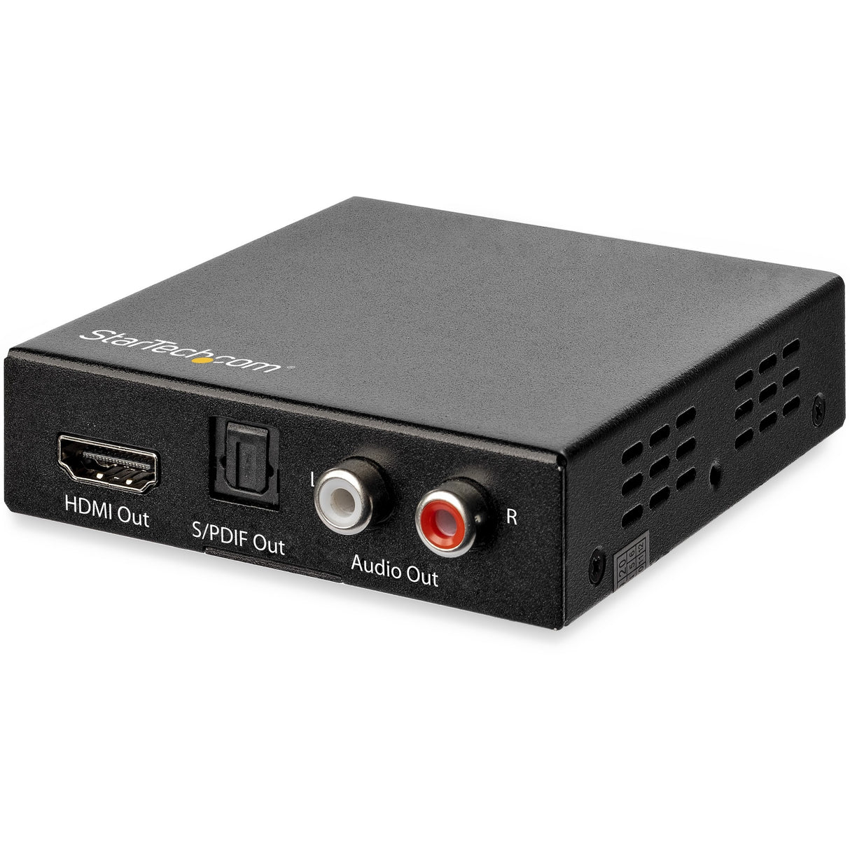 StarTech.com 4K HDMI Audio Extractor with 40K 60Hz Support - HDMI Audio De-embedder - HDR - Toslink Optical Audio - Dual RCA Audio - HDMI Audio - Supports the latest HDMI 2.0 specifications and HDR video pass-through and high video bandwidth up to 18Gbps