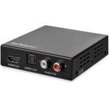 StarTech.com 4K HDMI Audio Extractor with 40K 60Hz Support - HDMI Audio De-embedder - HDR - Toslink Optical Audio - Dual RCA Audio - HDMI Audio - Supports the latest HDMI 2.0 specifications and HDR video pass-through and high video bandwidth up to 18Gbps