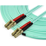 Câble fibre optique multimode StarTech.com 15 m (50 pi) LC/UPC vers LC/UPC OM3, duplex intégral 50/125 Zipcord, 100 G, cordon de raccordement fibre LSZH