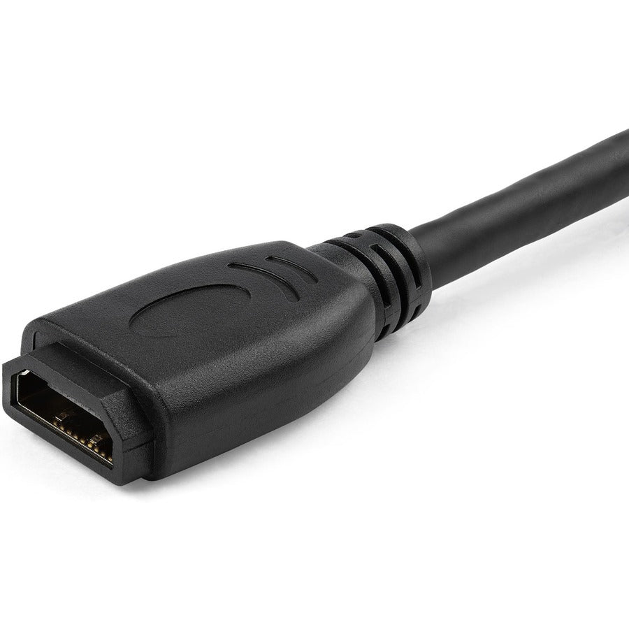 StarTech.com 6"/15cm HDMI Port Saver Cable, 4K 60Hz High Speed HDMI 2.0 Extension Cable with Ethernet, HDMI Male to Female Extension Cord