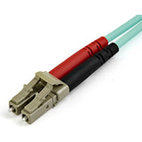 StarTech.com 15m (50ft) LC/UPC to LC/UPC OM4 Multimode Fiber Optic Cable, 50/125µm, 100G, Low Insertion Loss, LSZH Fiber Jumper Cord 