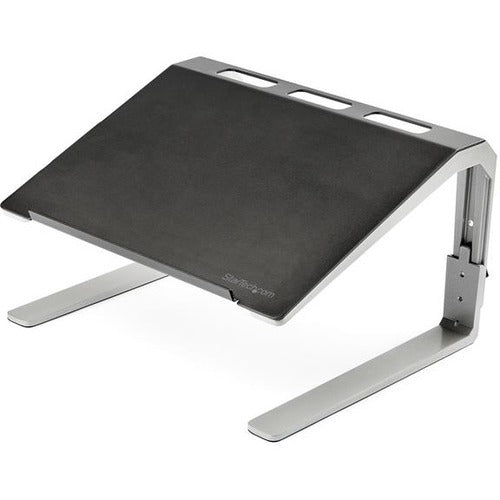 StarTech.com Adjustable Laptop Stand - Heavy Duty Steel &amp; Aluminum - 3 Height Settings - Tilted - Ergonomic Laptop Riser for Desk (LTSTND) 