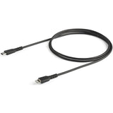 StarTech.com 3 foot/1m Durable Black USB-C to Lightning Cable, Rugged Heavy Duty Charging/Sync Cable for Apple iPhone/iPad MFi Certified
