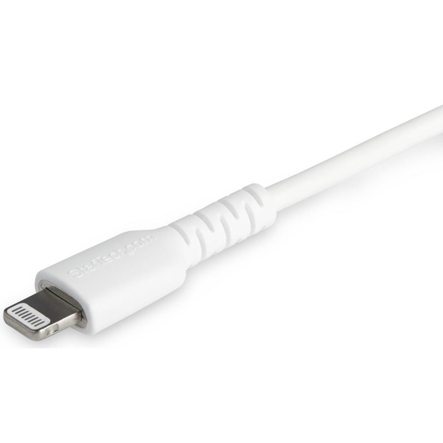 StarTech.com 6 foot/2m Durable White USB-C to Lightning Cable, Rugged Heavy Duty Charging/Sync Cable for Apple iPhone/iPad MFi Certified
