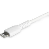 StarTech.com 6 foot/2m Durable White USB-C to Lightning Cable, Rugged Heavy Duty Charging/Sync Cable for Apple iPhone/iPad MFi Certified