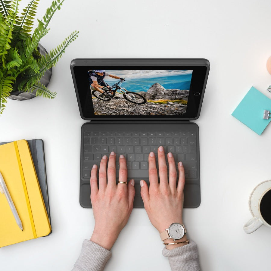 Logitech Rugged Folio Rugged Keyboard/Cover Case (Folio) Apple, Logitech iPad (7th Generation), iPad (8th Generation), iPad (9th Generation) Tablet - Graphite
