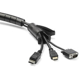 StarTech.com 1.5m / 4.9ft Cable Management Sleeve - Spiral - 25mm / 1" Diameter - W/ Cable Loading Tool - Expandable Coiled Cord Organizer