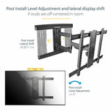 StarTech.com TV Wall Mount for up to 80" VESA Mount Displays - Low Profile Full Motion TV Mount - Heavy Duty Adjustable Articulating Arm