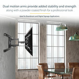 StarTech.com TV Wall Mount for up to 80" VESA Mount Displays - Low Profile Full Motion TV Mount - Heavy Duty Adjustable Articulating Arm