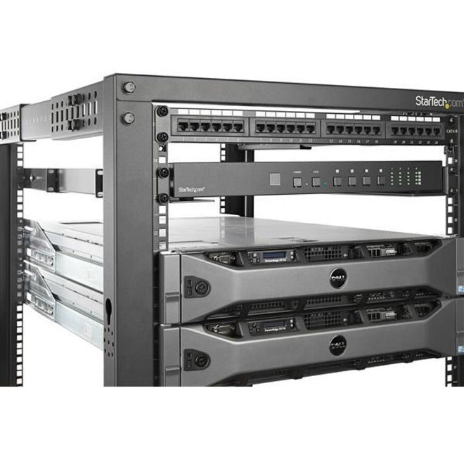 Rails de montage pour rack serveur 1U 48 cm StarTech.com, profondeur réglable de 61 à 91 cm, kit de rails universels à 4 montants pour équipement réseau/serveur/onduleur
