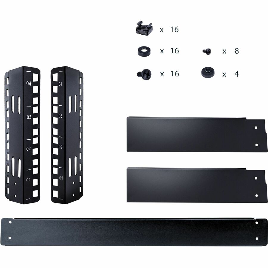 StarTech.com Rack serveur de bureau 4U à 2 montants, rack réseau à cadre ouvert 48 cm, petit rack pour la maison/le bureau, pour équipements audiovisuels, de studio, de données et informatiques