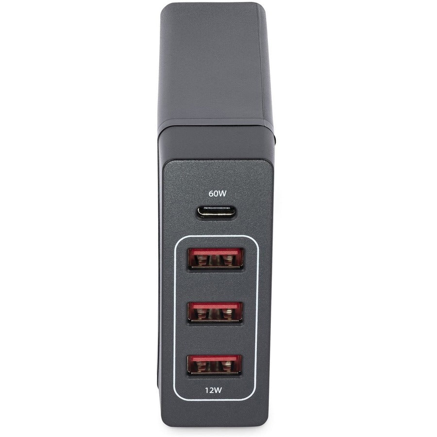 StarTech.com USB C Laptop Charger, 60W PD 3.0, 3x USB-A, Universal Compact USB Type-C Desktop Charger/Power Adapter, USB IF/ETL Certified