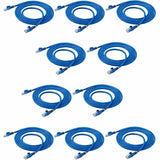 Câble Ethernet CAT6 StarTech.com de 2,1 m (24 AWG) - Lot de 10 - Certifié ETL - Cordon de raccordement CAT6 bleu - Connecteurs RJ45 anti-accrocs - UTP
