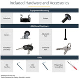 StarTech.com Baie serveur 15U à 4 montants, baie de données 48 cm pour ordinateur/équipement informatique, baie réseau domestique, baie serveur mi-hauteur