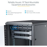StarTech.com Baie serveur 15U à 4 montants, baie de données 48 cm pour ordinateur/équipement informatique, baie réseau domestique, baie serveur mi-hauteur