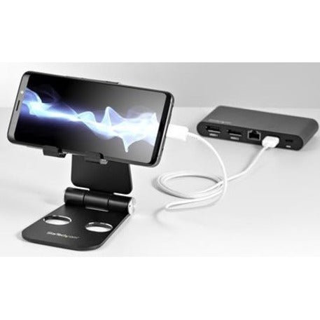 StarTech.com Foldable Phone & Tablet Stand, Black