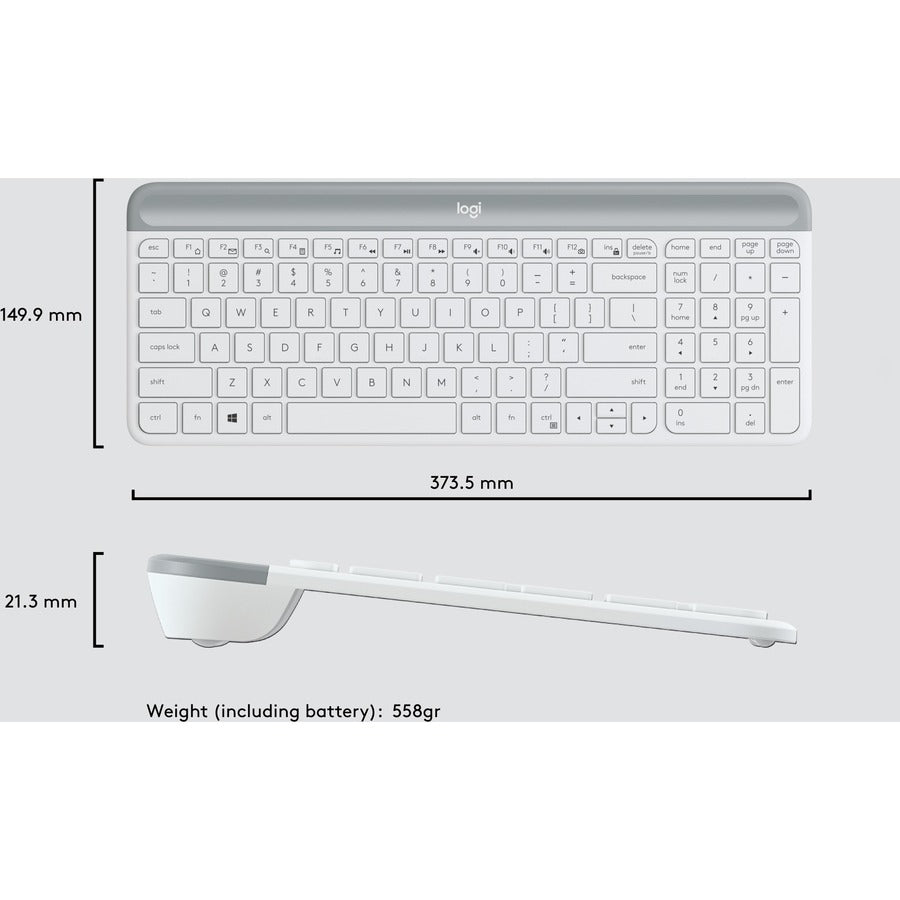 Ensemble clavier et souris sans fil Logitech Slim MK470