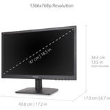 ViewSonic Value VA1903H 19" Class HD LED Monitor - 16:9 - Black