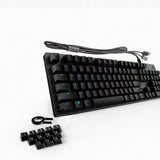 Logitech G512 RGB Mechanical Gaming Keyboard, GX Blue, USB Passthrough