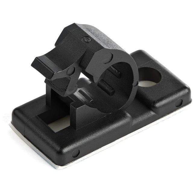 StarTech.com 100 Self Adhesive Cable Management Clips - Ethernet/Network Cable/Office Desk Cord Organizer - Sticky Wire Holder/Clamp Black

