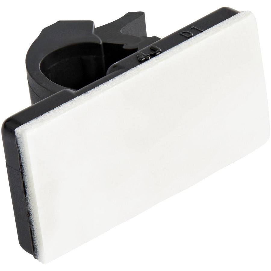 StarTech.com 100 Self Adhesive Cable Management Clips - Ethernet/Network Cable/Office Desk Cord Organizer - Sticky Wire Holder/Clamp Black
