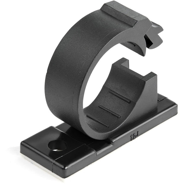 StarTech.com 100 Self Adhesive Cable Management Clips - Ethernet/Network Cable/Office Desk Cord Organizer - Sticky Wire Holder/Clamp Black
