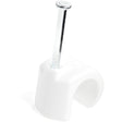 StarTech.com 100 Pk XL Cable Clips w/ Nail - Reusable Nail-in Clamps - Cord Mounting/Holding Clips - Cable Tacks Wire Fasteners White TAA