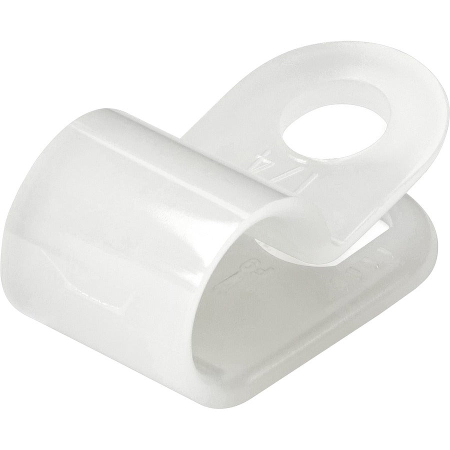 StarTech.com 100 Pack Screw Mount Cable Clamps - Wire Fastener/Holder - R-Type Screw Down Reusable Nylon Clips - UL/94V-2 Rated - Medium

