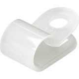 StarTech.com 100 Pack Screw Mount Cable Clamps - Wire Fastener/Holder - R-Type Screw Down Reusable Nylon Clips - UL/94V-2 Rated - Medium
