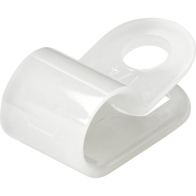 StarTech.com 100 Pack Screw Mount Cable Clamps - Wire Fastener/Holder - R-Type Screw Down Reusable Nylon Clips - UL/94V-2 Rated - Medium

