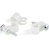 StarTech.com 100 Pack Screw Mount Cable Clamps - Wire Fastener/Holder - R-Type Screw Down Reusable Nylon Clips - UL/94V-2 Rated - Large
