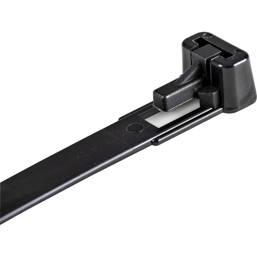 StarTech.com 5"(12cm) Reusable Cable Ties, 1-1/8"(30mm) Dia. 50lb(22Kg) Tensile Strength, Nylon, In/Outdoor, UL Listed, 100 Pack, Black