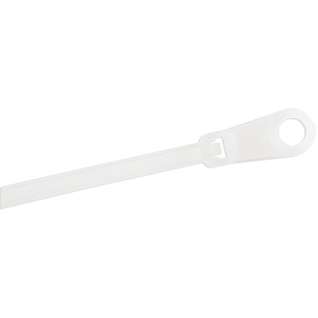 StarTech.com 4"(10cm) Cable Ties with Mounting Hole, 7/8"(24mm) Dia, 18lb(8kg) Tensile Strength, Nylon Zip Ties, UL Listed, 100 Pack