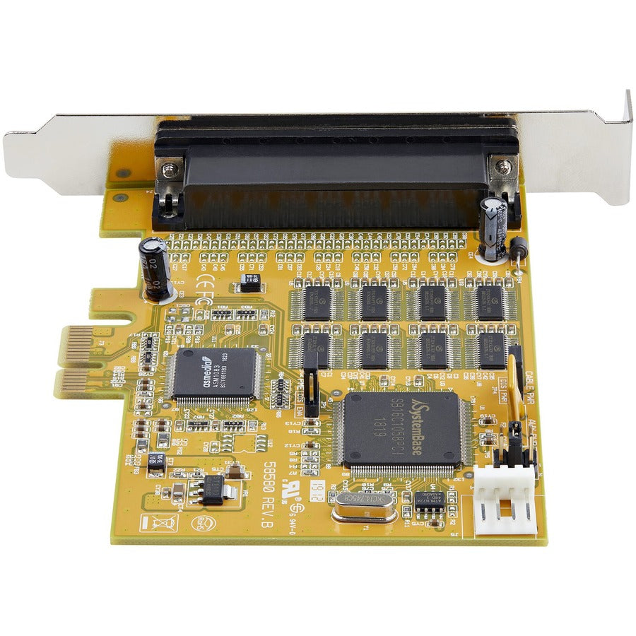 StarTech.com 8-Port PCI Express RS232 Serial Adapter Card, PCIe to DB9 RS232 Controller Card, 16C1050 UART, 15kV ESD, Windows Only, TAA