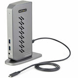 StarTech.com USB-C USB-A Dock - Hybrid Universal USB 3.0 Laptop Docking Station - Dual Monitor 4K 60Hz HDMI/DisplayPort - 6xUSB Type-A/GbE